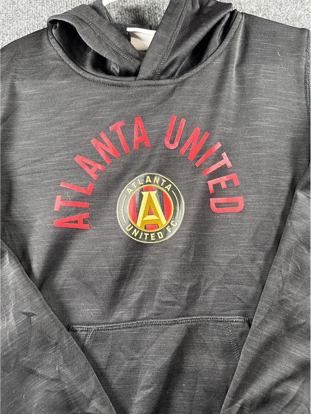 Atlanta United FC Mens Black Hoodie Pullover MLS Soccer Logo Sweatshirt